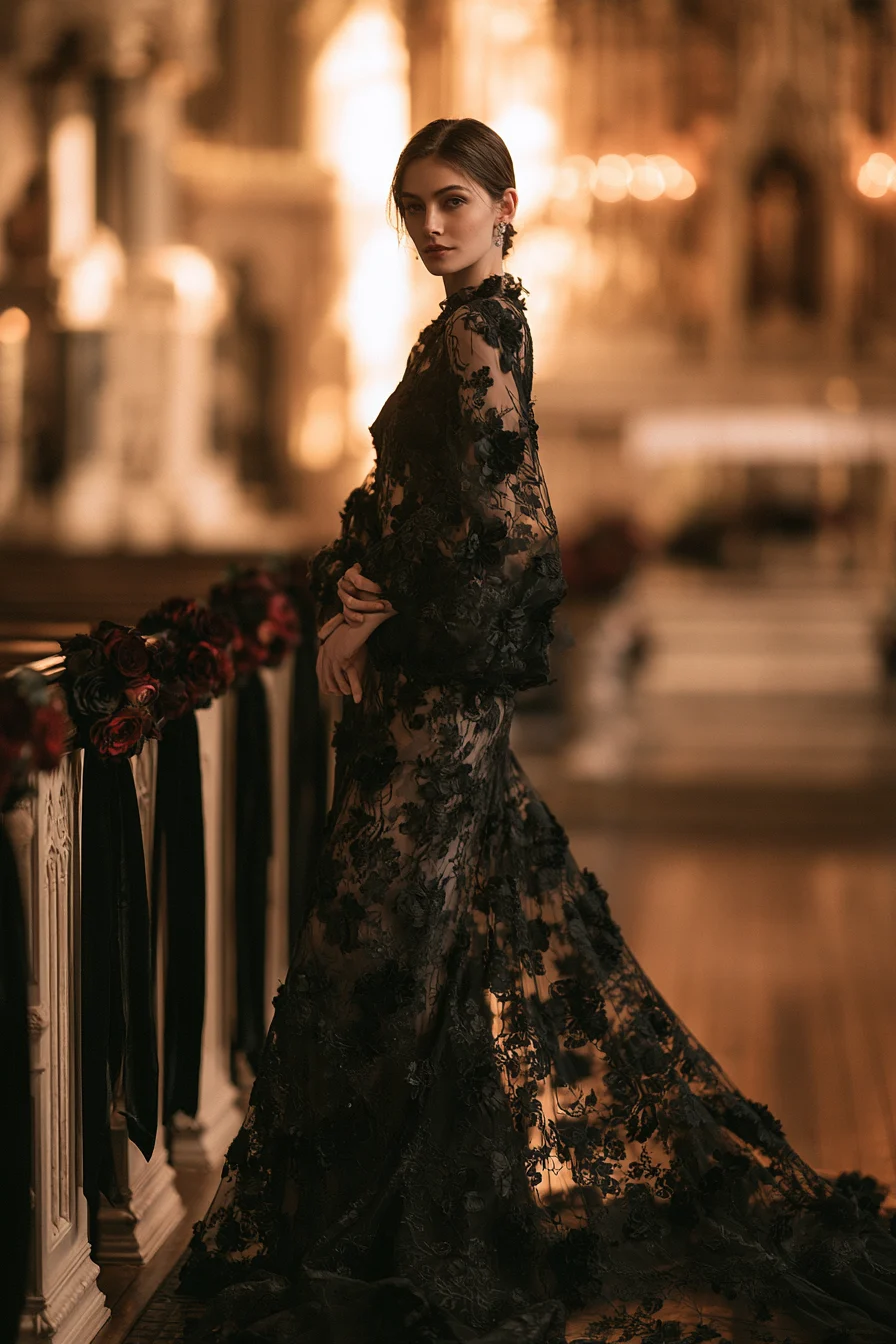 2 black lace wedding glamour 1