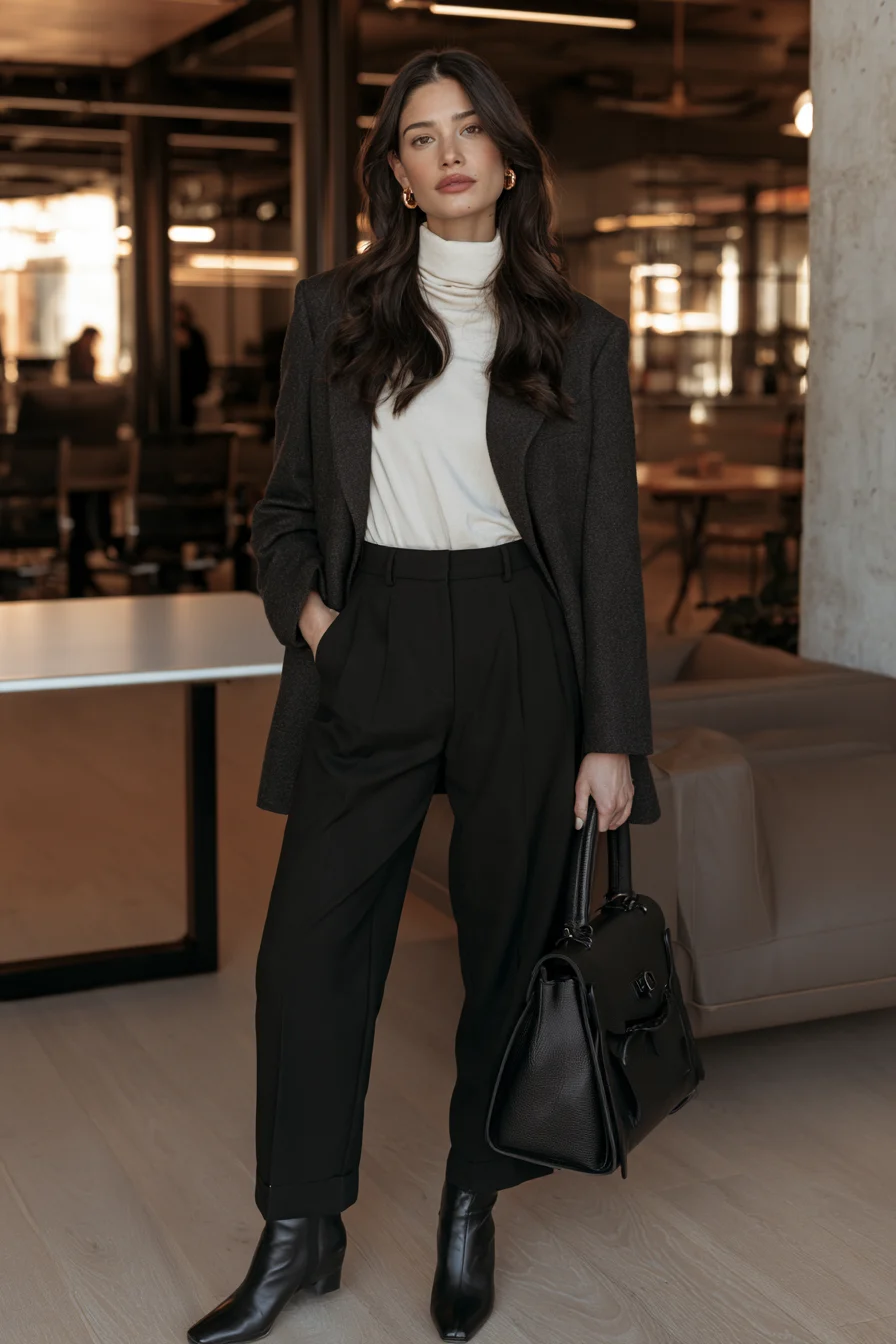 27 Winter Office Outfits for Women That Look Chic and Professional 2 chic tailored blazers for winter 1