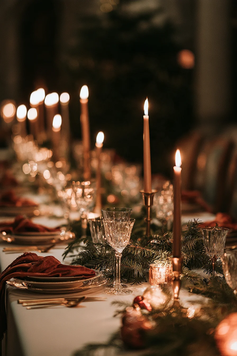2 cozy holiday reception tables 1