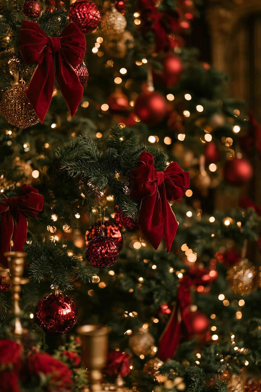 2 scarlet gold festive tree romance 1