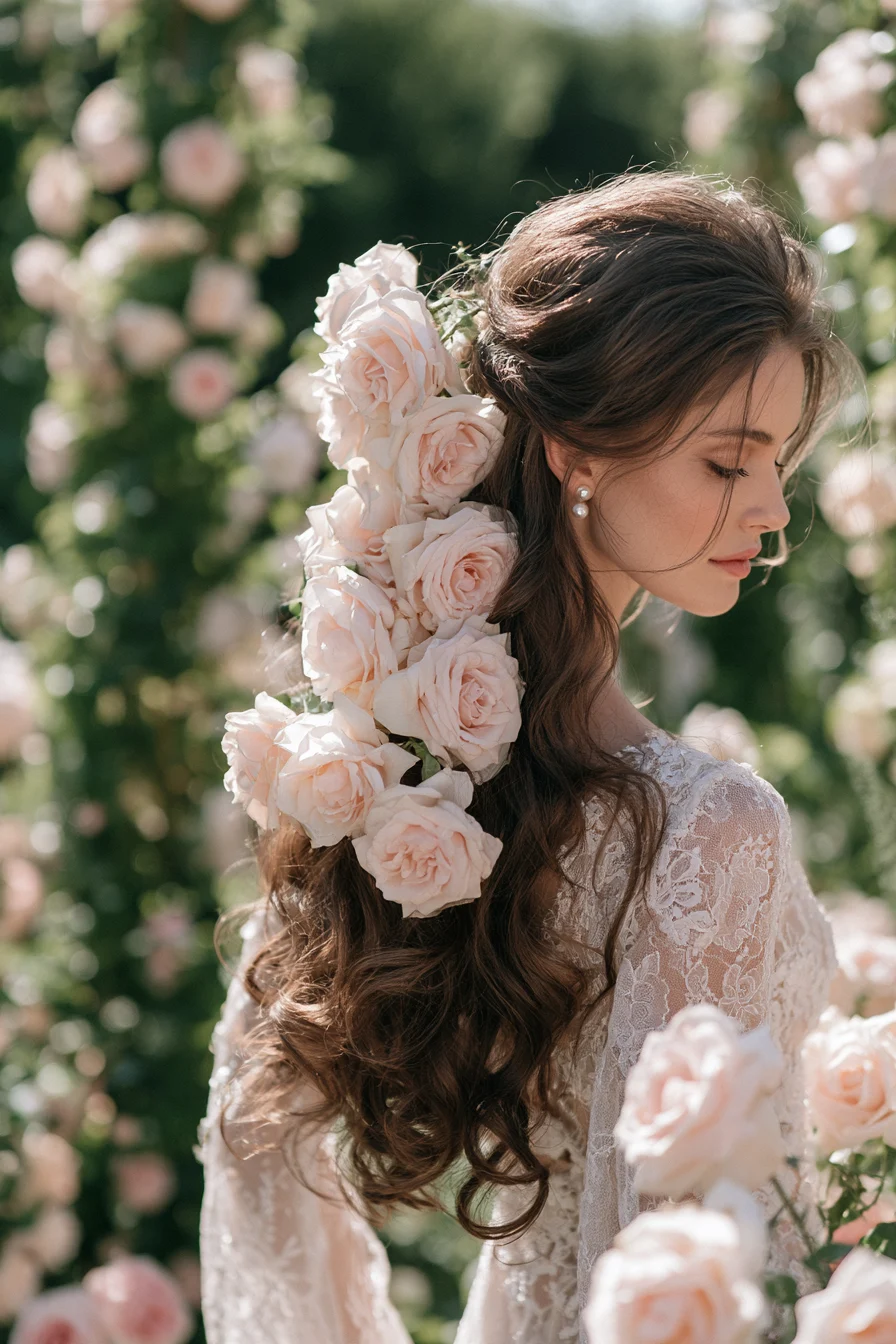 21 blushing rose wedding hairstyle 1