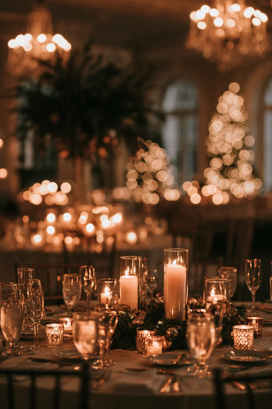 21 dreamy winter wedding lighting 1
