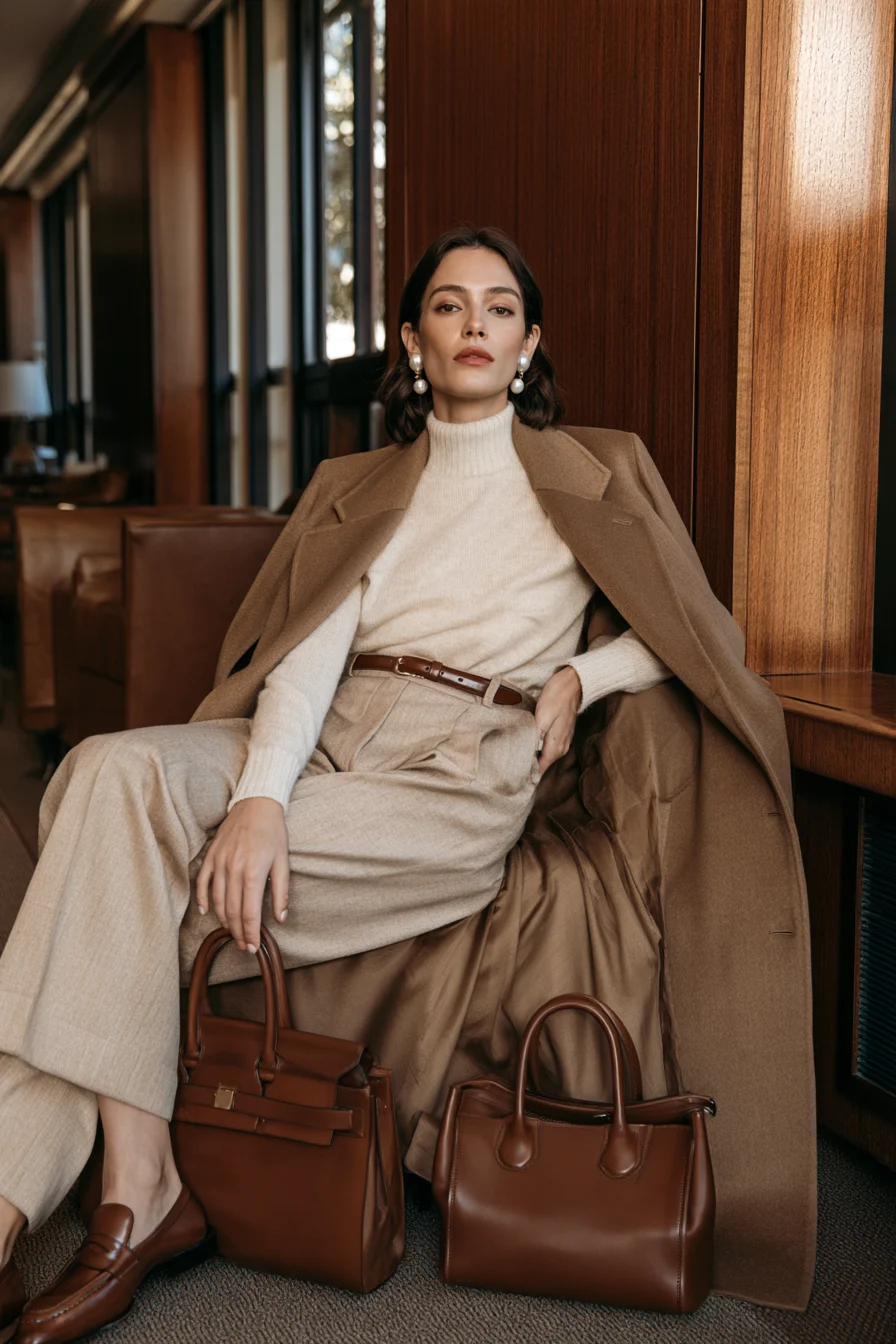 27 Winter Office Outfits for Women That Look Chic and Professional 21 quiet luxury winter office inspiration 1