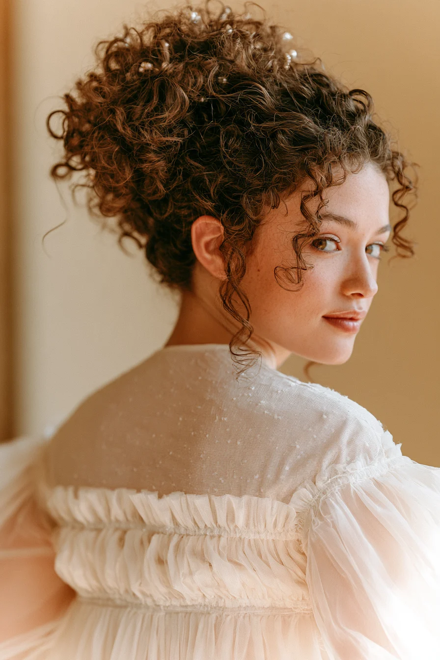 21 voluminous curly bridal hairstyles 1