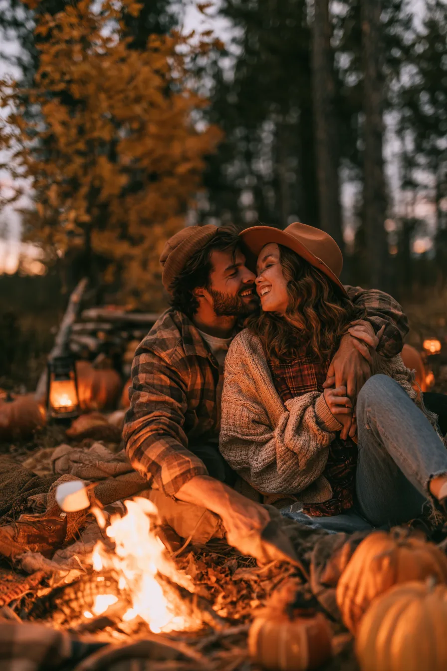 27 Easy Couple Halloween Costumes That Are Cute Creative and Fun 22 cozy campfire couple costume ideas 1