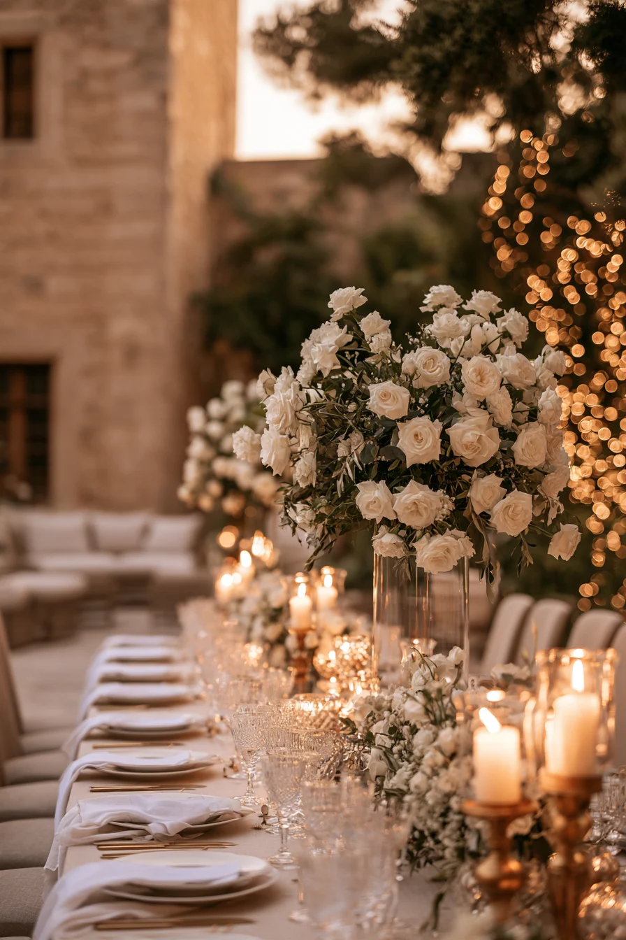 27 Enchanting Castle Wedding Ideas for a Fairytale Celebration 22 dreamy outdoor castle reception inspiration 1