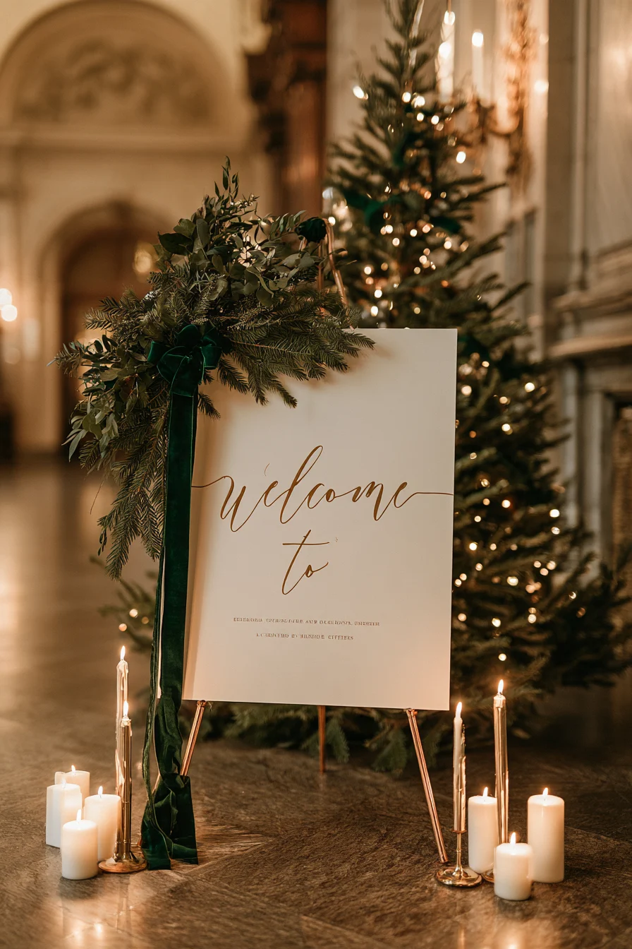 23 festive christmas wedding signs 1