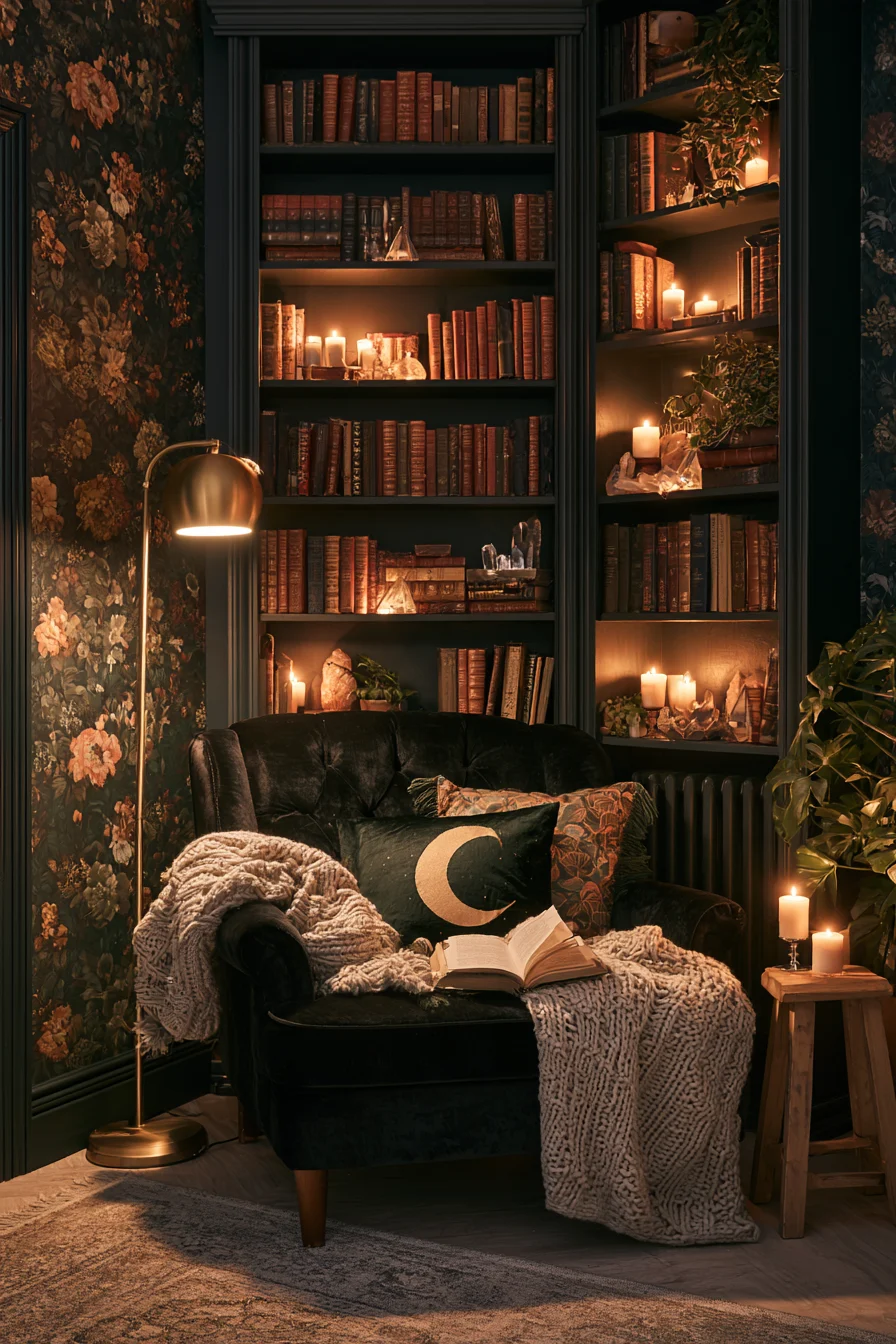 27 Witchy Bedroom Ideas for a Magical and Mystical Retreat 23 magical cozy reading corner 1