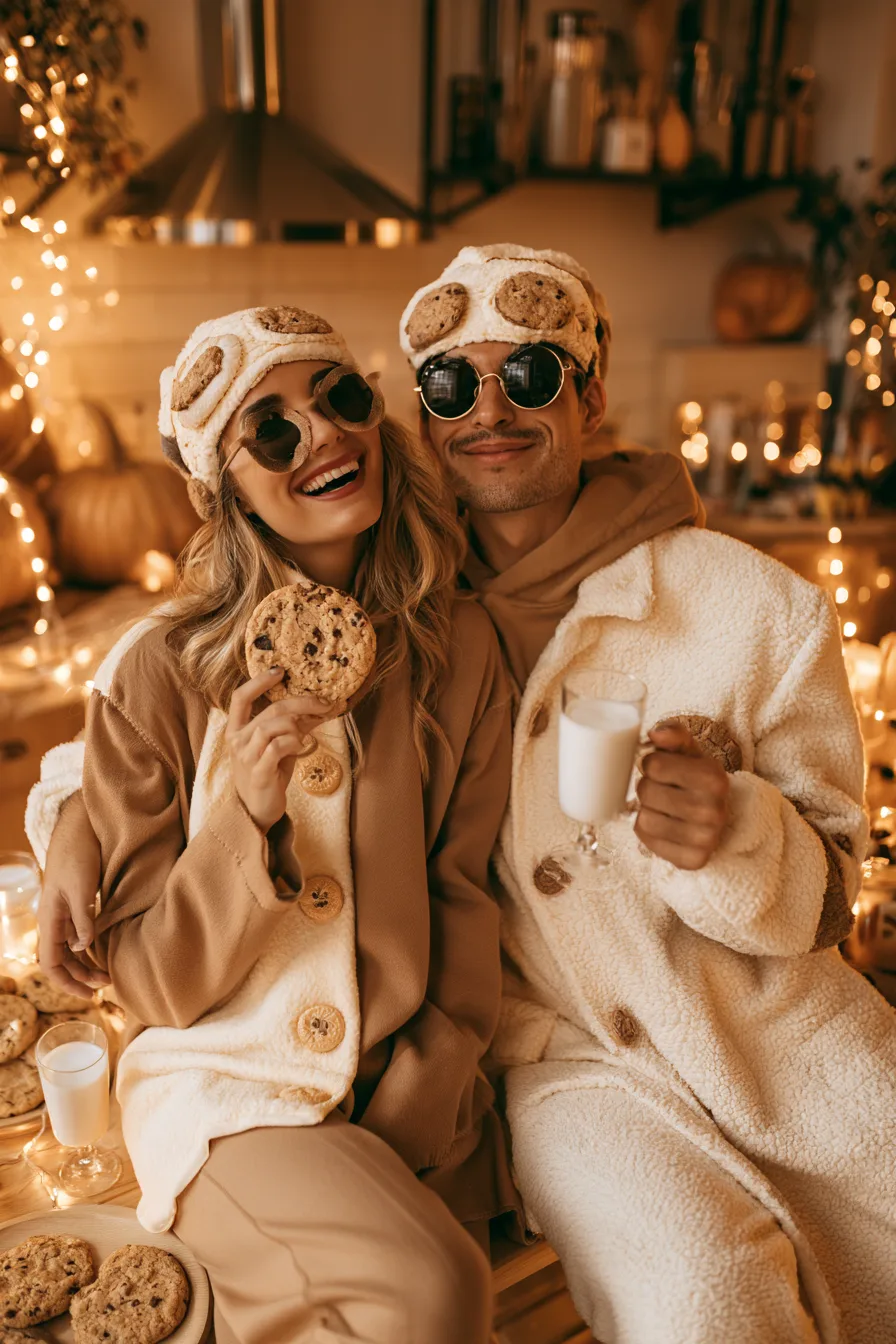 27 Easy Couple Halloween Costumes That Are Cute Creative and Fun 24 cute cookie milk costume ideas 1
