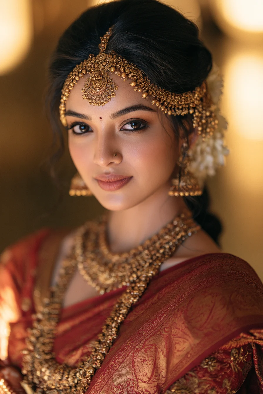 24 golden traditional bridal braid 1