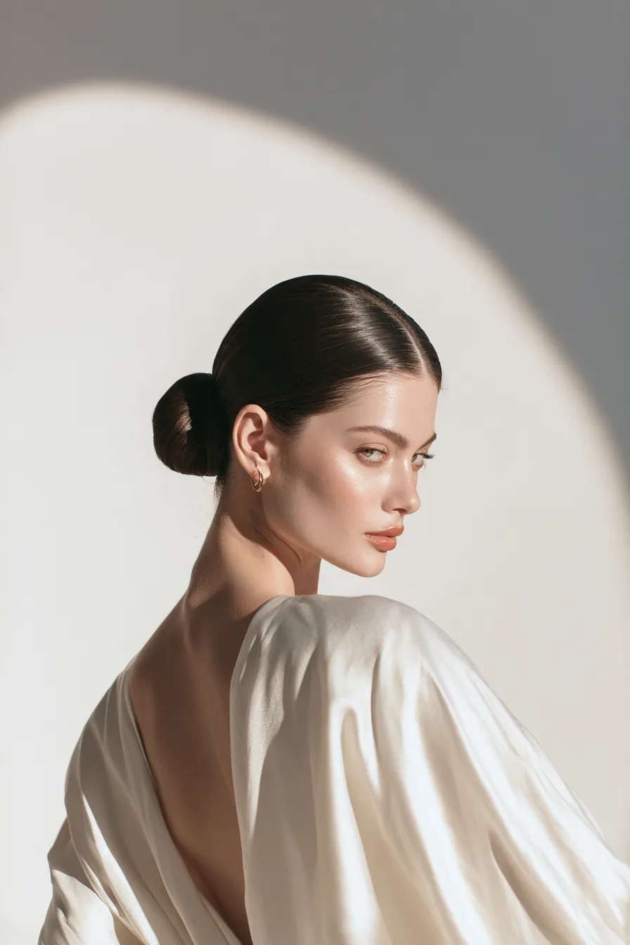 24 sleek minimalist wedding buns 1