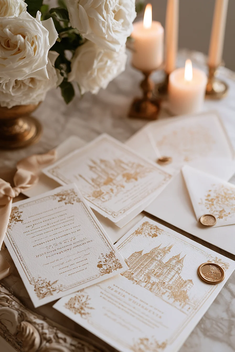 27 Enchanting Castle Wedding Ideas for a Fairytale Celebration 25 beautiful luxury castle wedding invitations 1