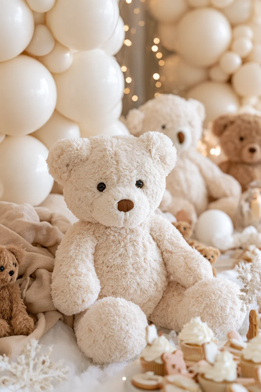 25 cuddly teddy bear snowy theme 1