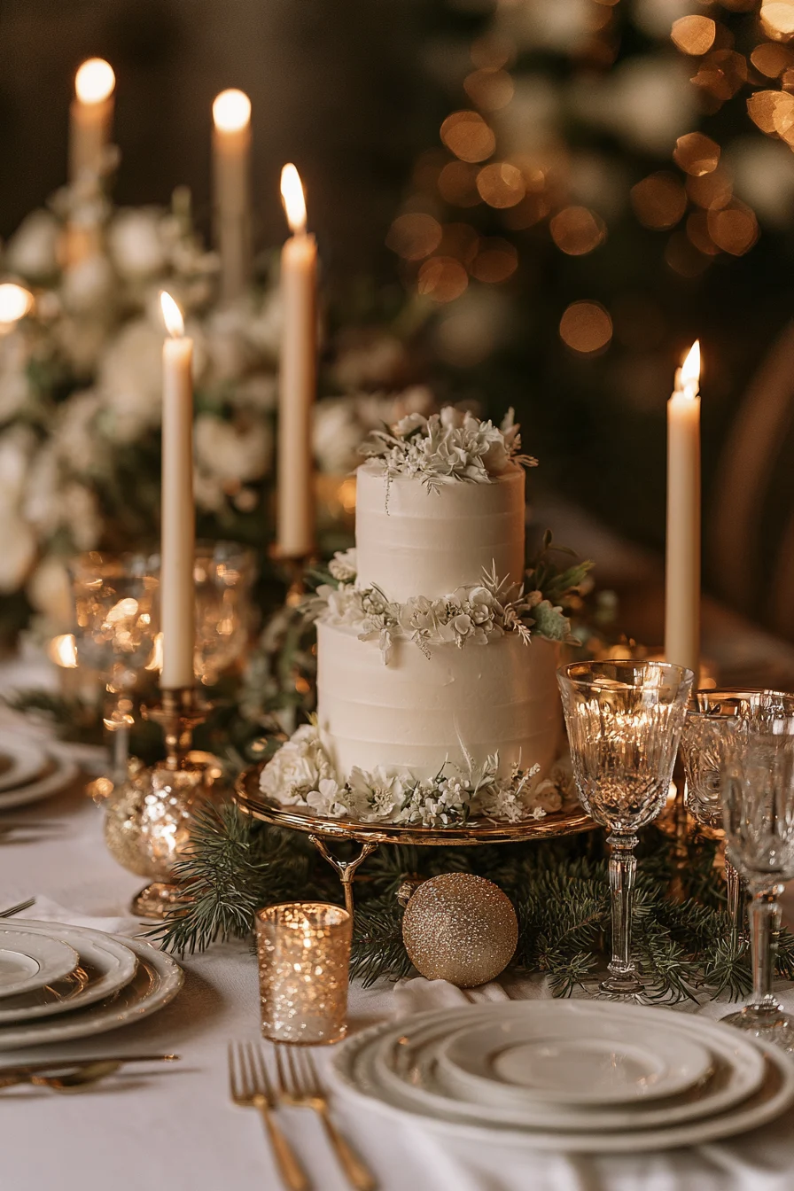 25 elegant festive wedding cake table ideas 1