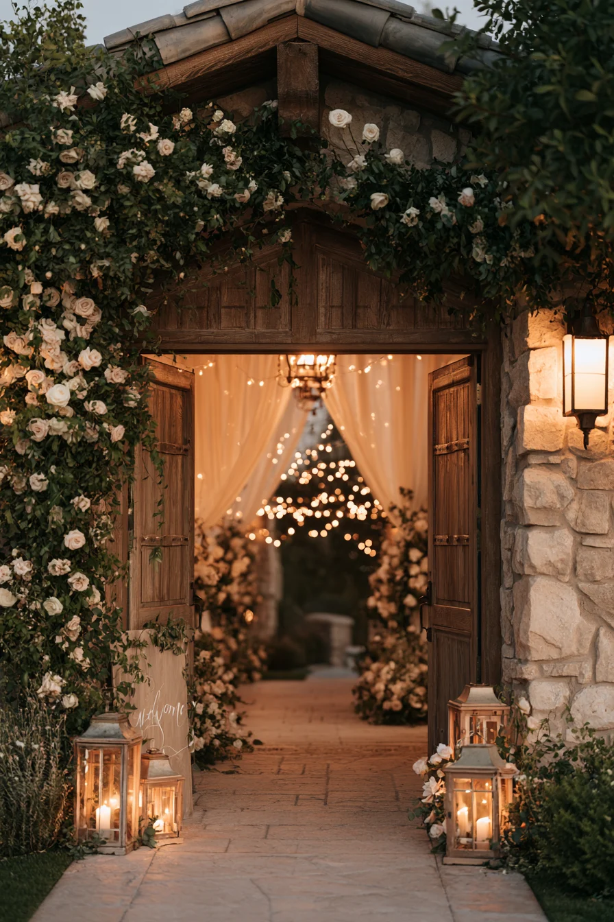26 elegant wedding entrance decorations 1