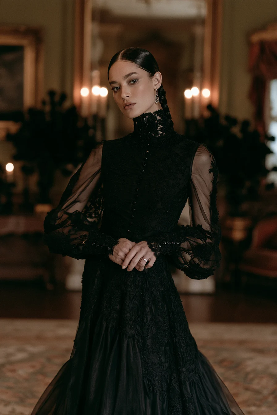 26 wednesday gothic bridal inspiration 1