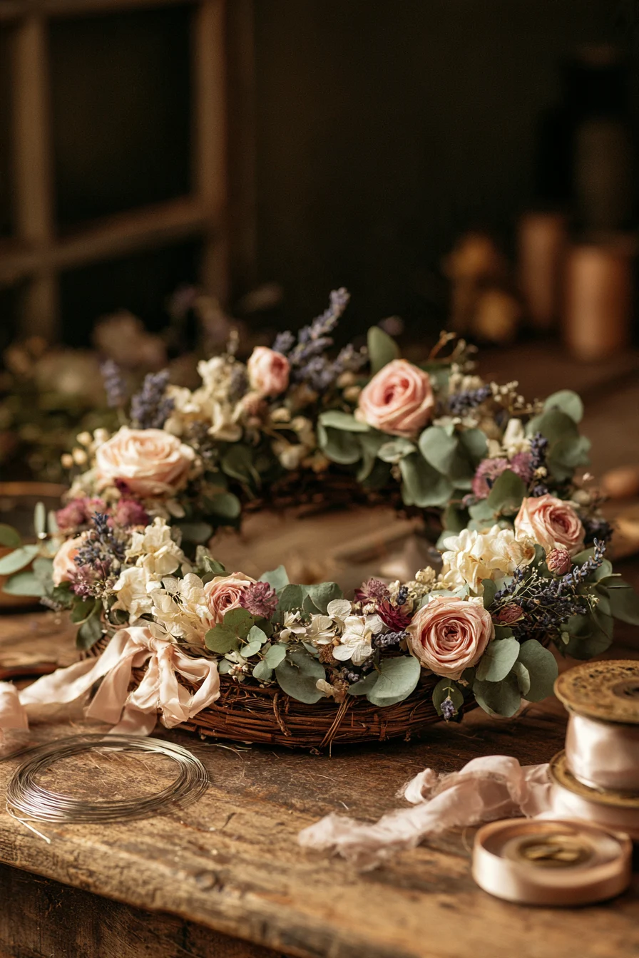 27 Beautiful Wedding Wreath Ideas for a Romantic Celebration 27 creative diy wedding decorations 1