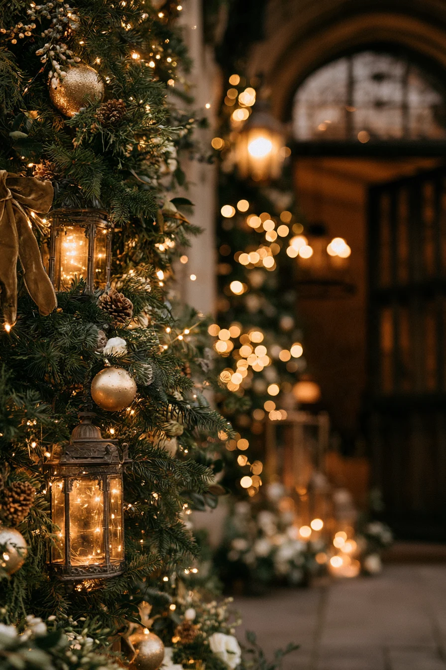 27 enchanting christmas wedding entrances 1