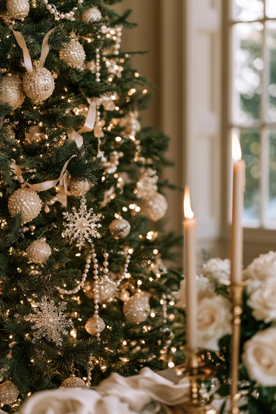 27 timeless ivory bridal christmas tree elegance 1