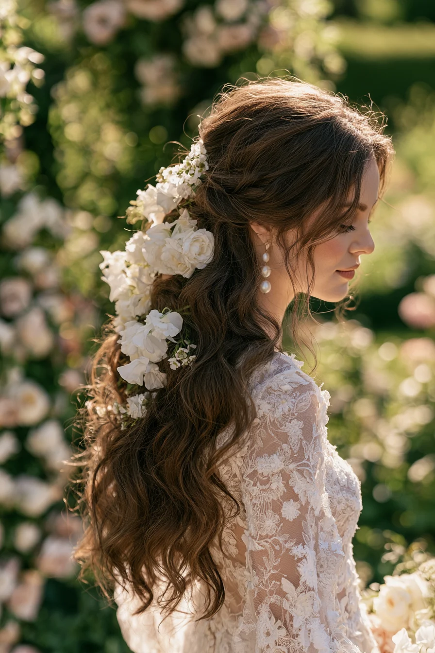 3 blossoming floral bridal hair 1