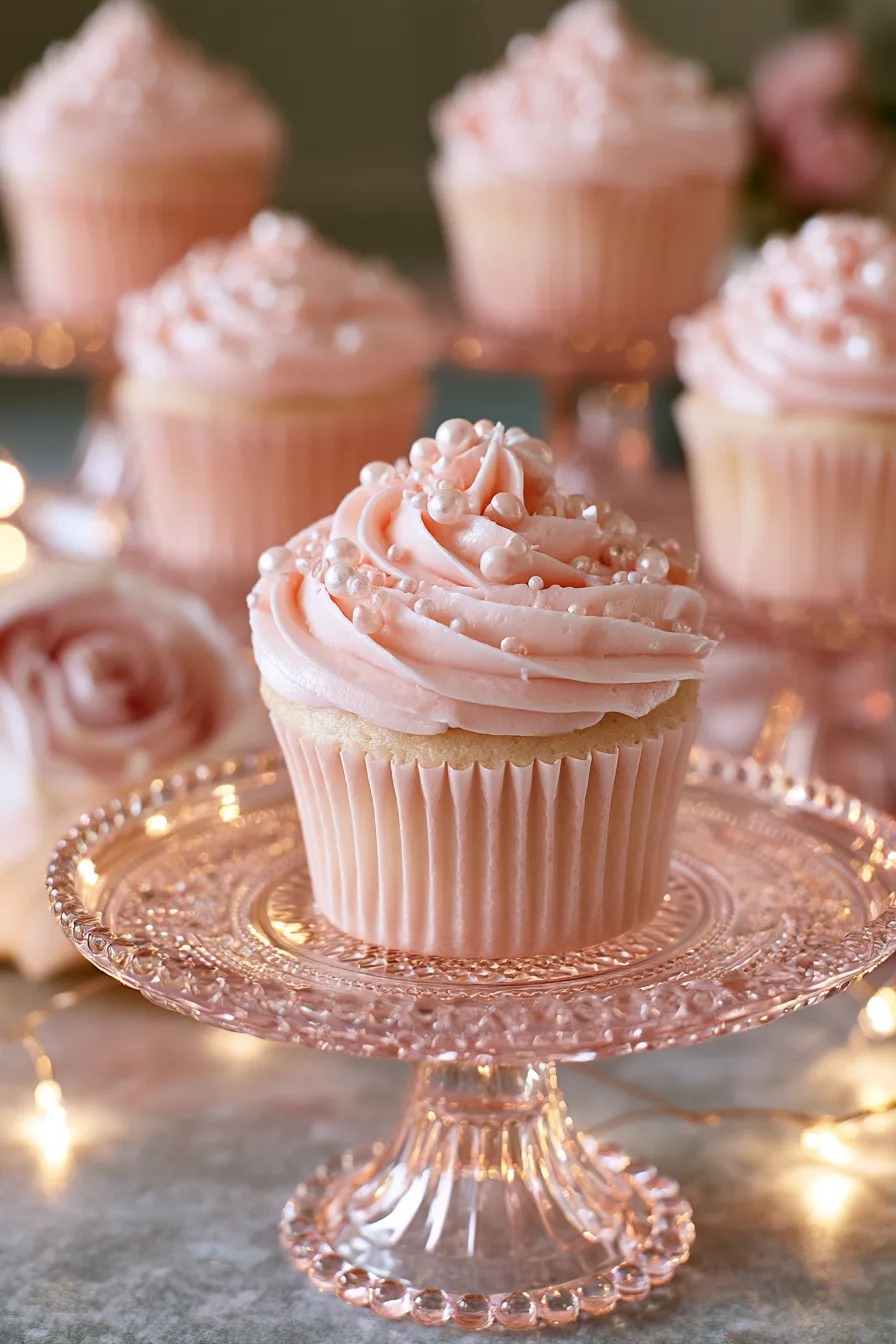 4 delightful pink cupcake display 1