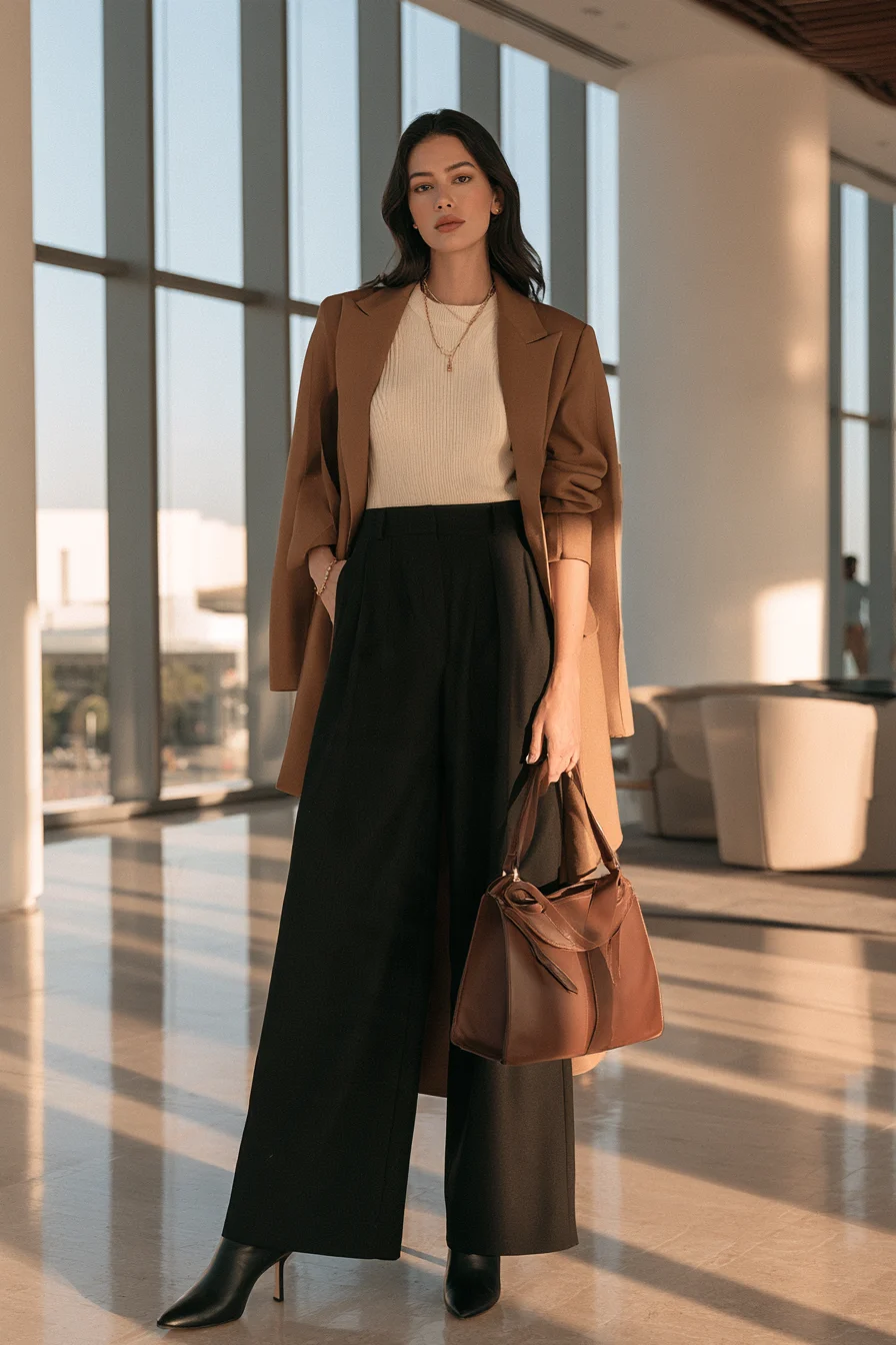 27 Winter Office Outfits for Women That Look Chic and Professional 4 elegant trousers for winter workwear 1