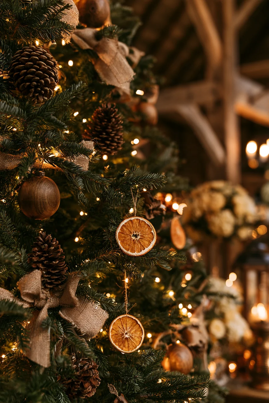 4 rustic pinecone christmas wedding inspiration 1