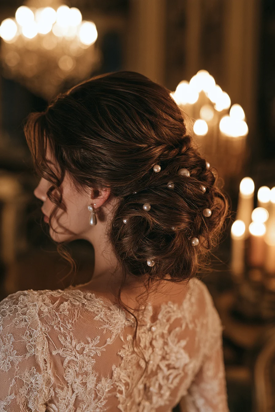 6 luminous pearl wedding hairstyles 1