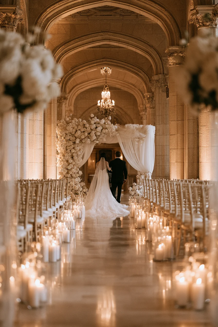 27 Enchanting Castle Wedding Ideas for a Fairytale Celebration 6 romantic castle wedding ceremony styling 1
