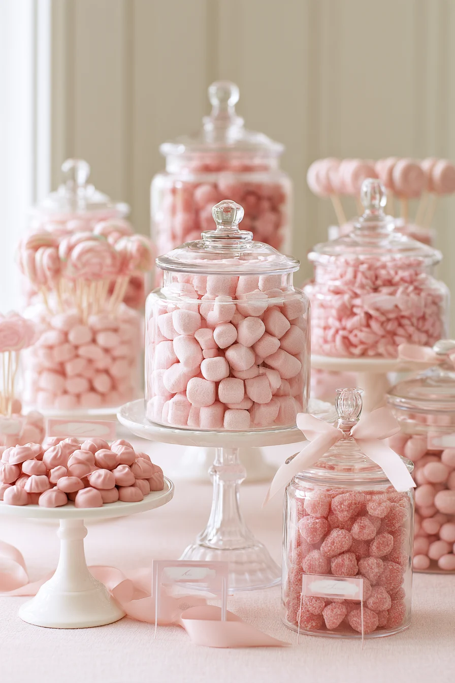 7 colorful pink candy station 1