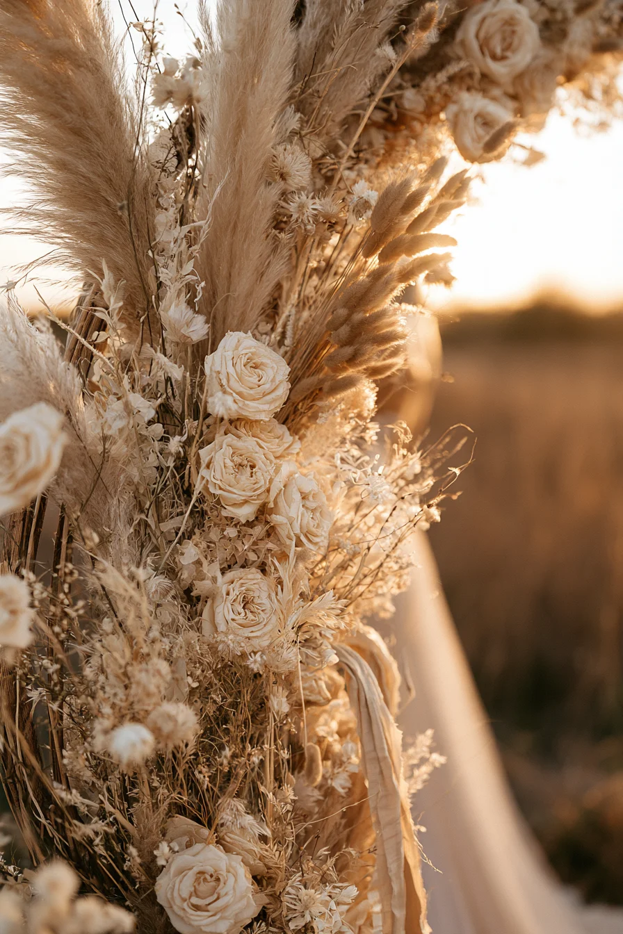 27 Beautiful Wedding Wreath Ideas for a Romantic Celebration 7 dreamy boho wedding details 2