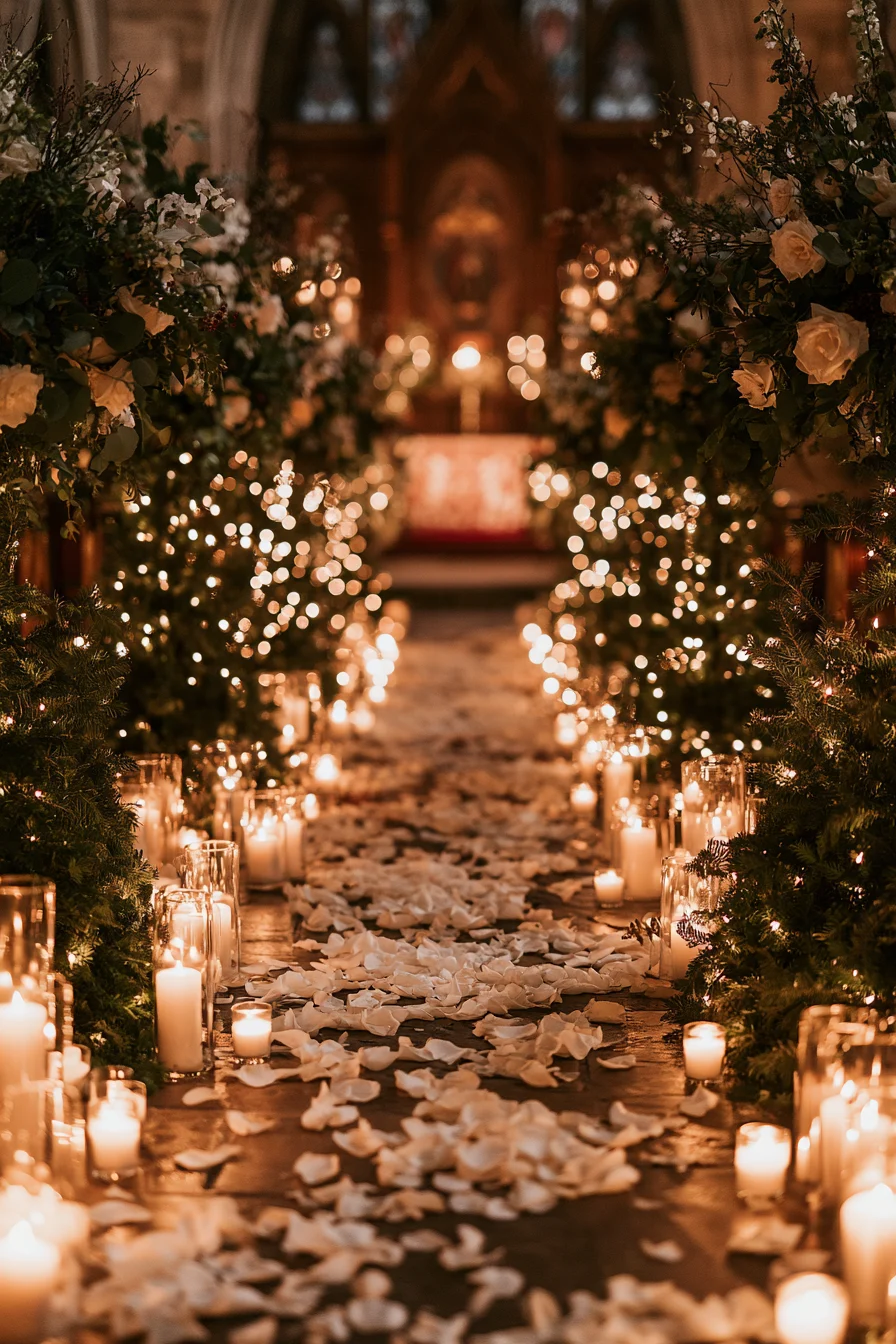 7 dreamy winter wedding aisles 1