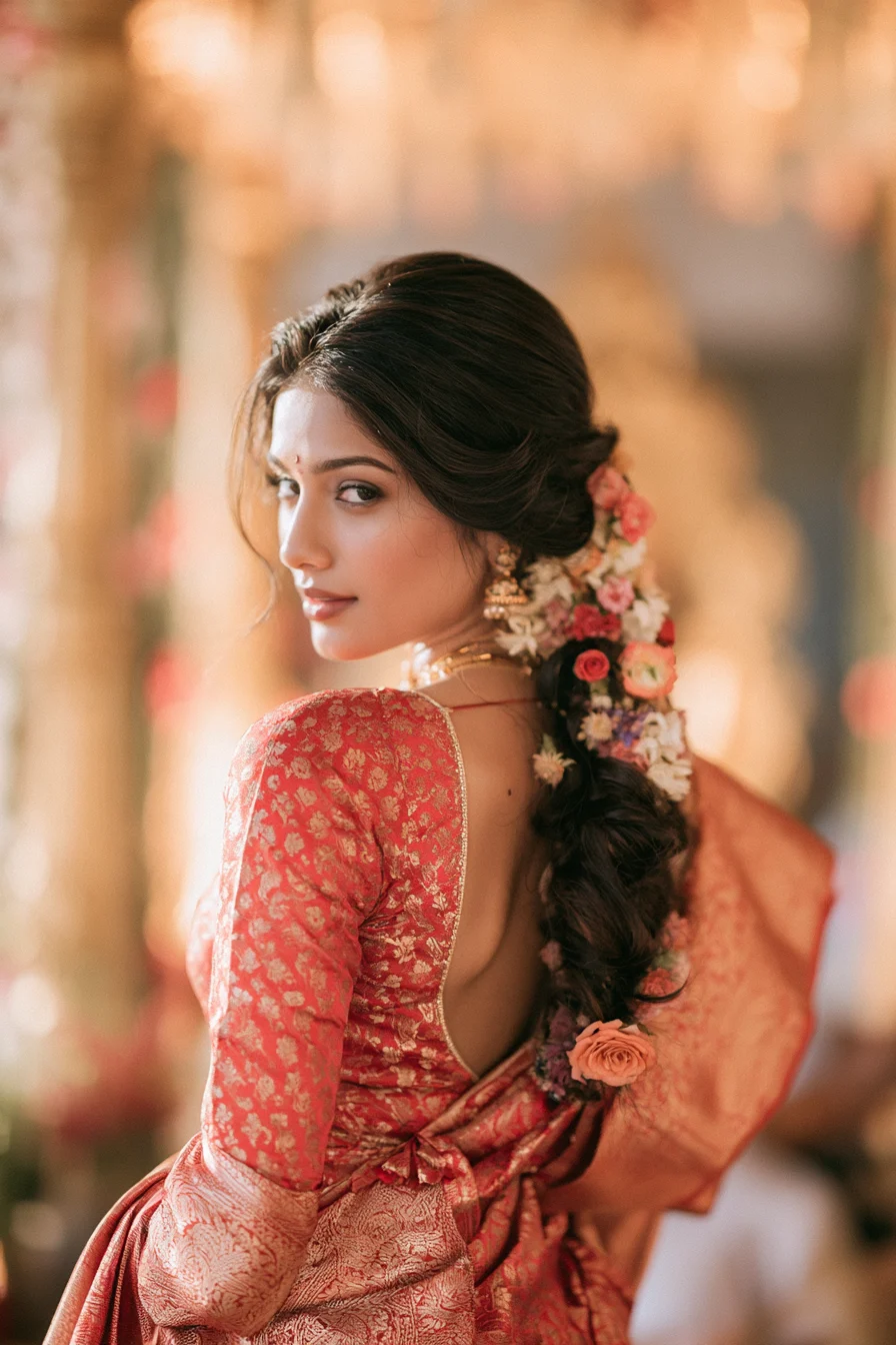 7 fresh floral bridal braid 1