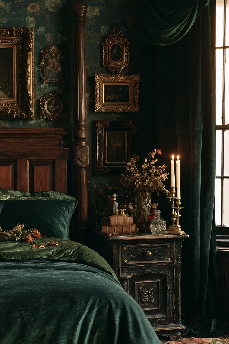 27 Witchy Bedroom Ideas for a Magical and Mystical Retreat 8 antique vintage witch bedroom 1