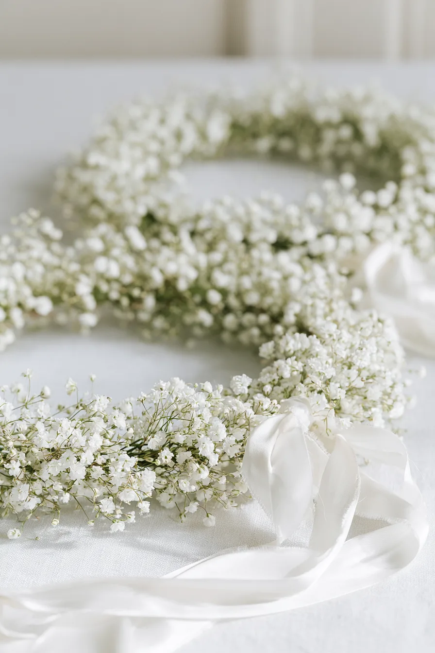 27 Beautiful Wedding Wreath Ideas for a Romantic Celebration 8 delicate white blossom decorations 2