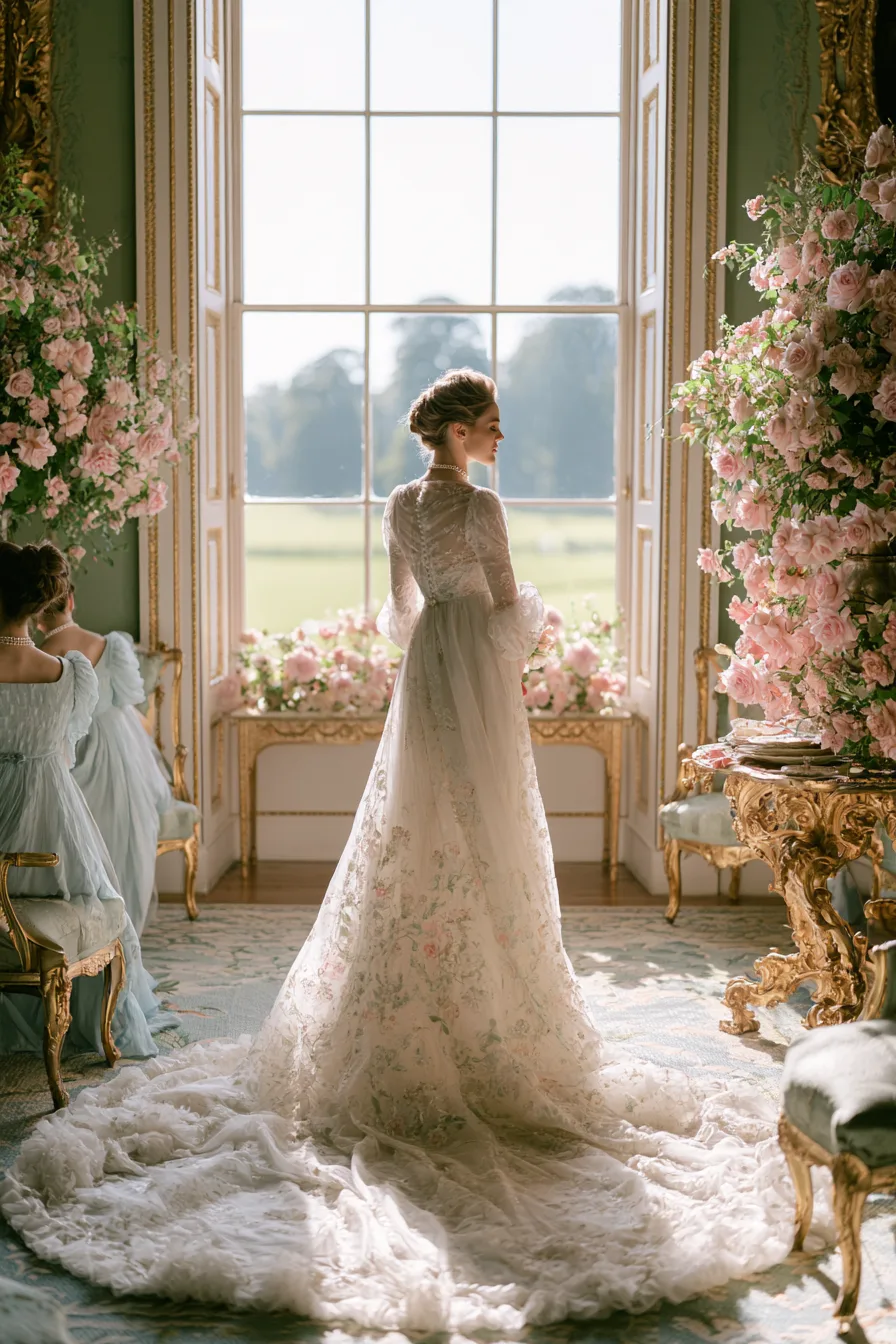 27 Enchanting Castle Wedding Ideas for a Fairytale Celebration 8 dreamy bridgerton wedding design inspiration 1
