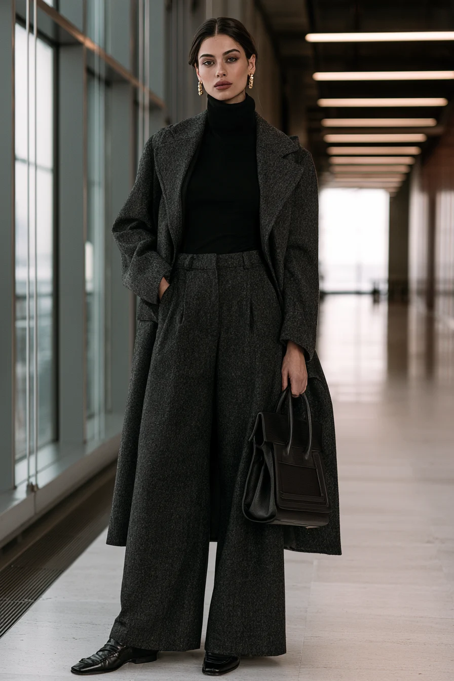 27 Winter Office Outfits for Women That Look Chic and Professional 9 flattering wide leg trousers for winter 1
